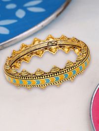 Buy Artificial Silver Gold Kundan Wedding Bangles For Women Online Voylla Voylla coin jewelry inspired studded bangles: buy artificial silver gold kundan