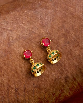 Miniature Brass Jhumka Earrings