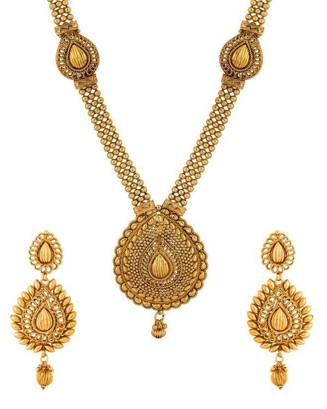 Golden Traditional Long Necklace Set Voylla Fashions Voylla, the indian fashion jewellery online shopping store offers a everstylish jewellery for men and women. voylla
