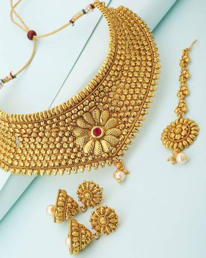 Designer Red Stones Studded Maang Tikka Set With Matching Jhumki Pair Voylla Fashions Dkart design studio дизайн студия в москве. voylla