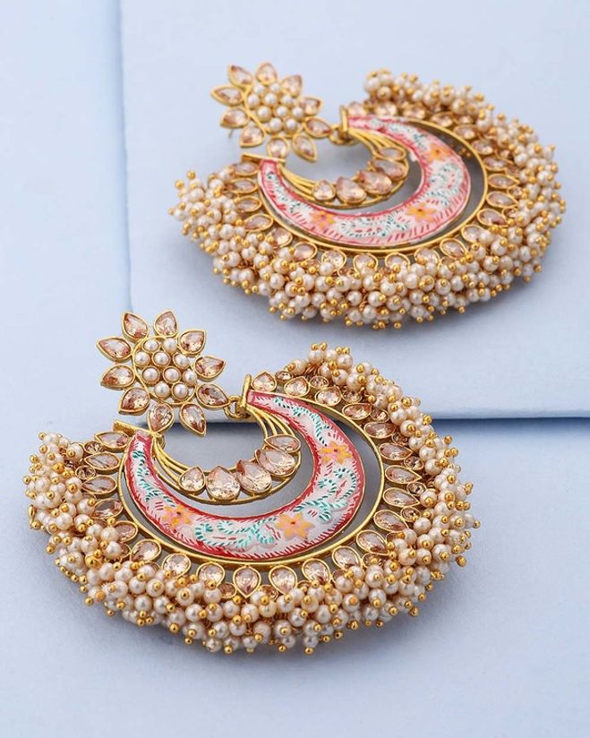 Traditional Chandbali earrings