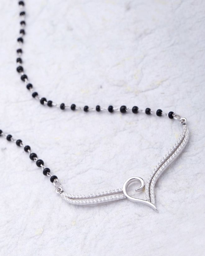 Sterling silver mangalsutra chain sales