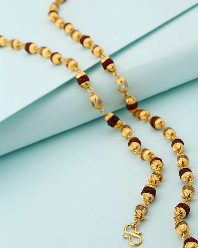 Rudraksha Gold Mala Tanishq Online, 58 