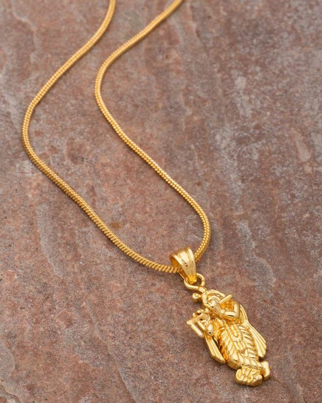 lord krishna pendant gold
