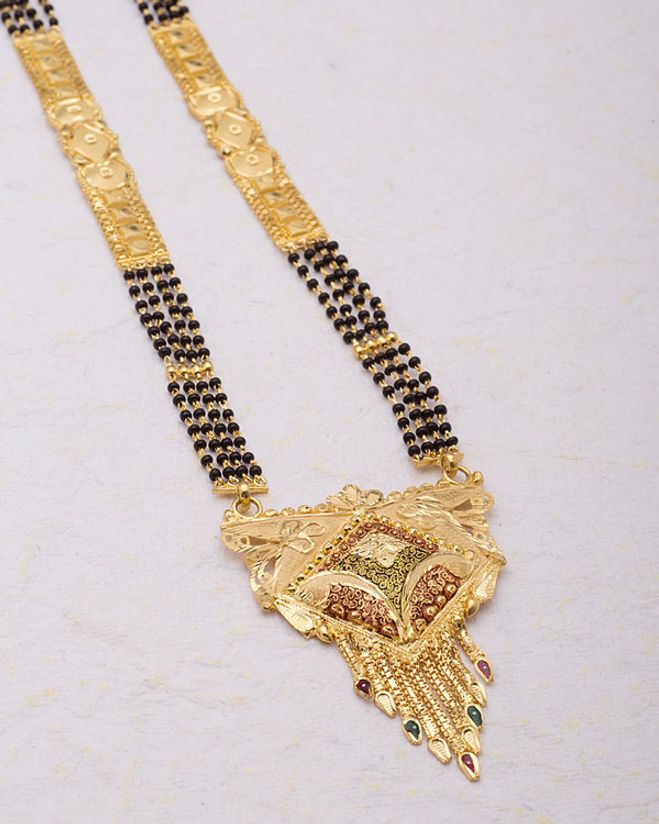 Gold plated mangalsutra design Clearance