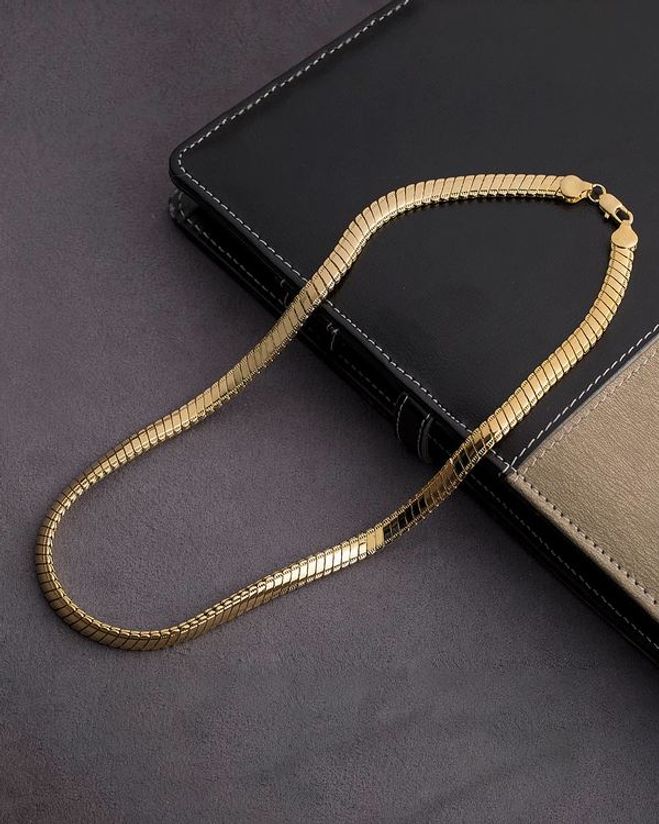 Snake link chain gold clearance