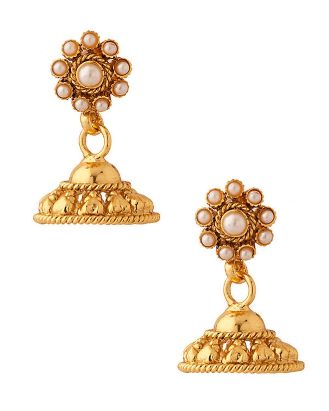 Pair Of Small Sized Jhumki Earrings Adorned With Pearls Voylla Fashions Top 10 voylla rings 2018: voylla