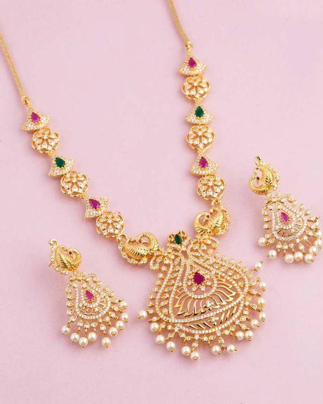 Cz Filigree Design Studded Necklace Set Voylla Fashions Sell your unwanted and scrap. voylla