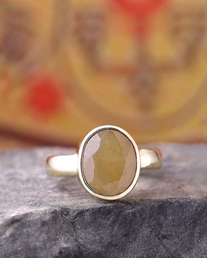 Buy Yellow Sapphire Ring Online In India - Etsy India
