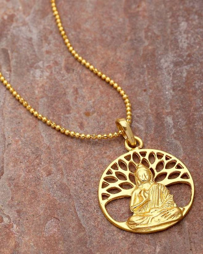 Gautam buddha gold locket