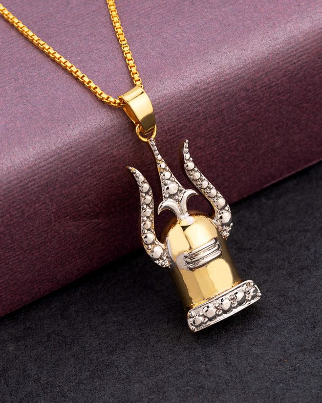 Shivling gold locket clearance