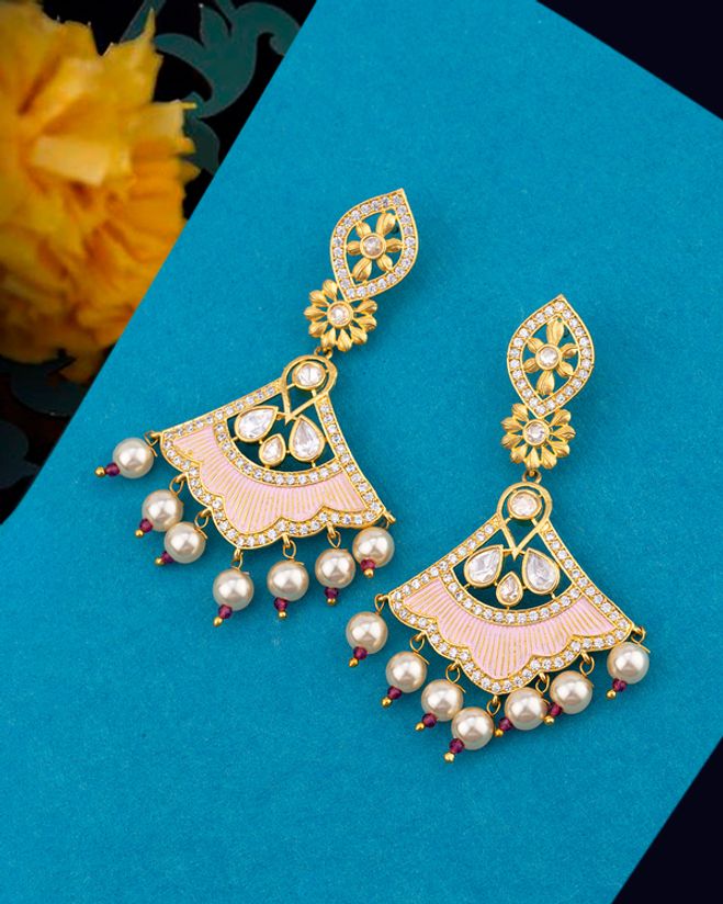 Kundan Opulence Enameled Drop Earrings Voylla Fashions Voylla earrings are inspired by religious, mythological and cultural elements of india while also staying in. voylla
