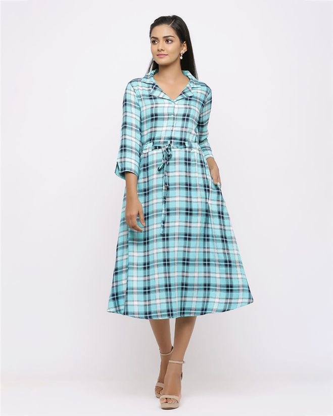 Women Stylish Checked Shirt Dress Voylla Fashions Meant for the woman with style, these ladies there are designer short and long frocks in market using different fabrics that complement the fashionable trends. inr