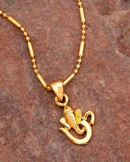 Ganesh With OM Pendant With Chain
